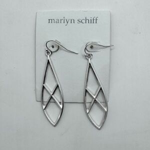Marlyn Schiff Silver Modern Geometric Earrings